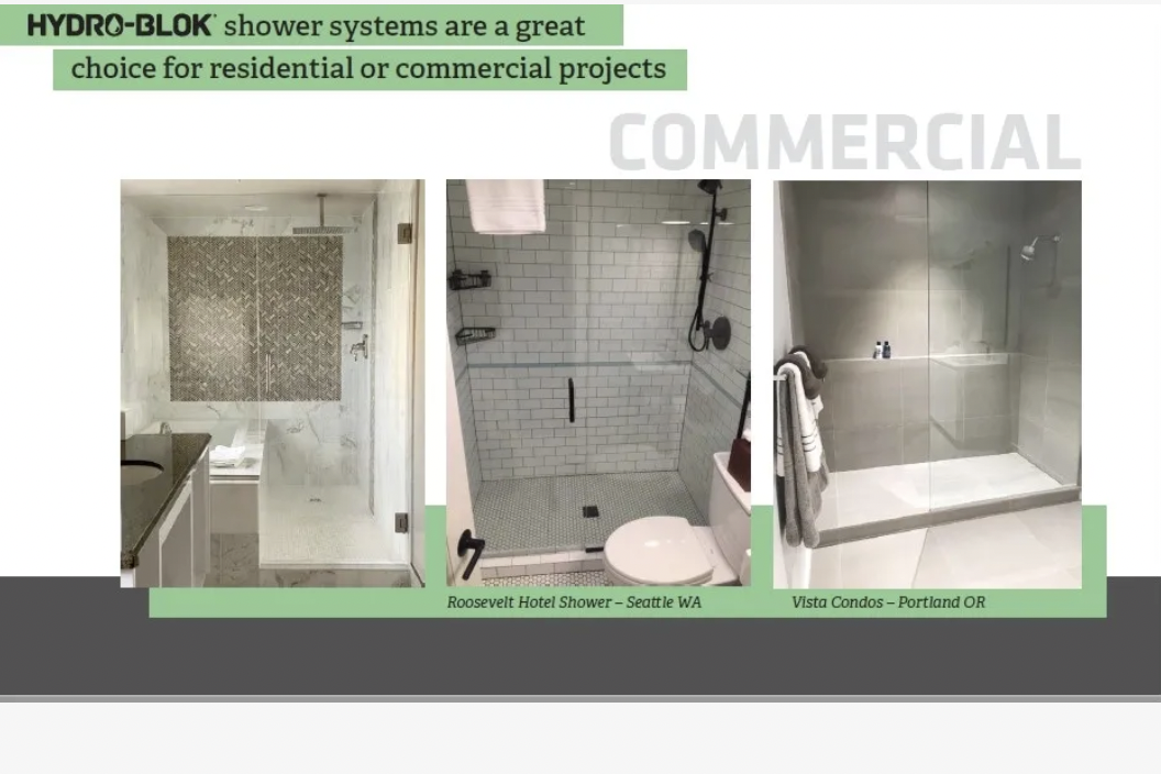 hydro-block shower systems